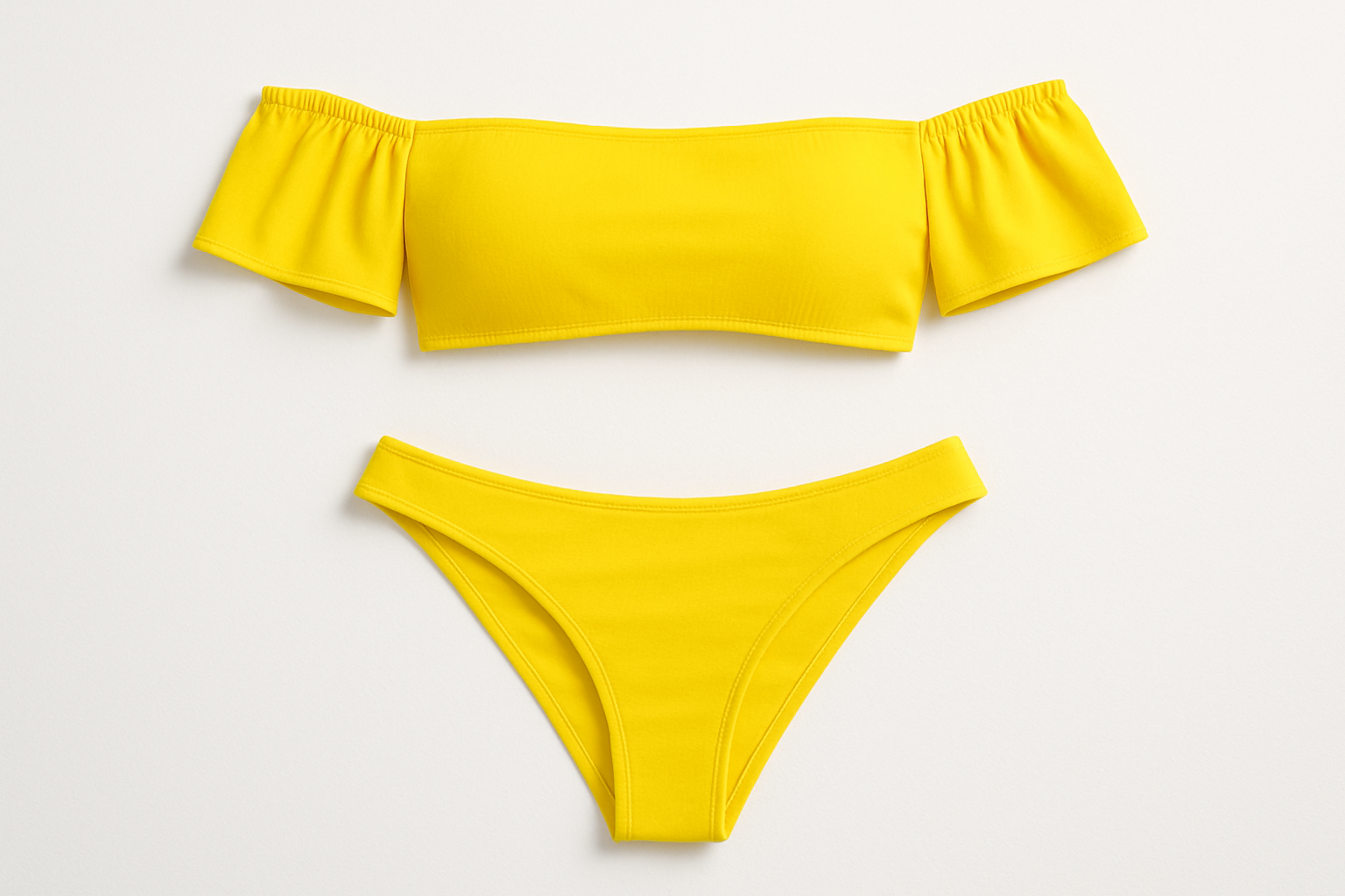 Bright Yellow Off-Shoulder Bikini