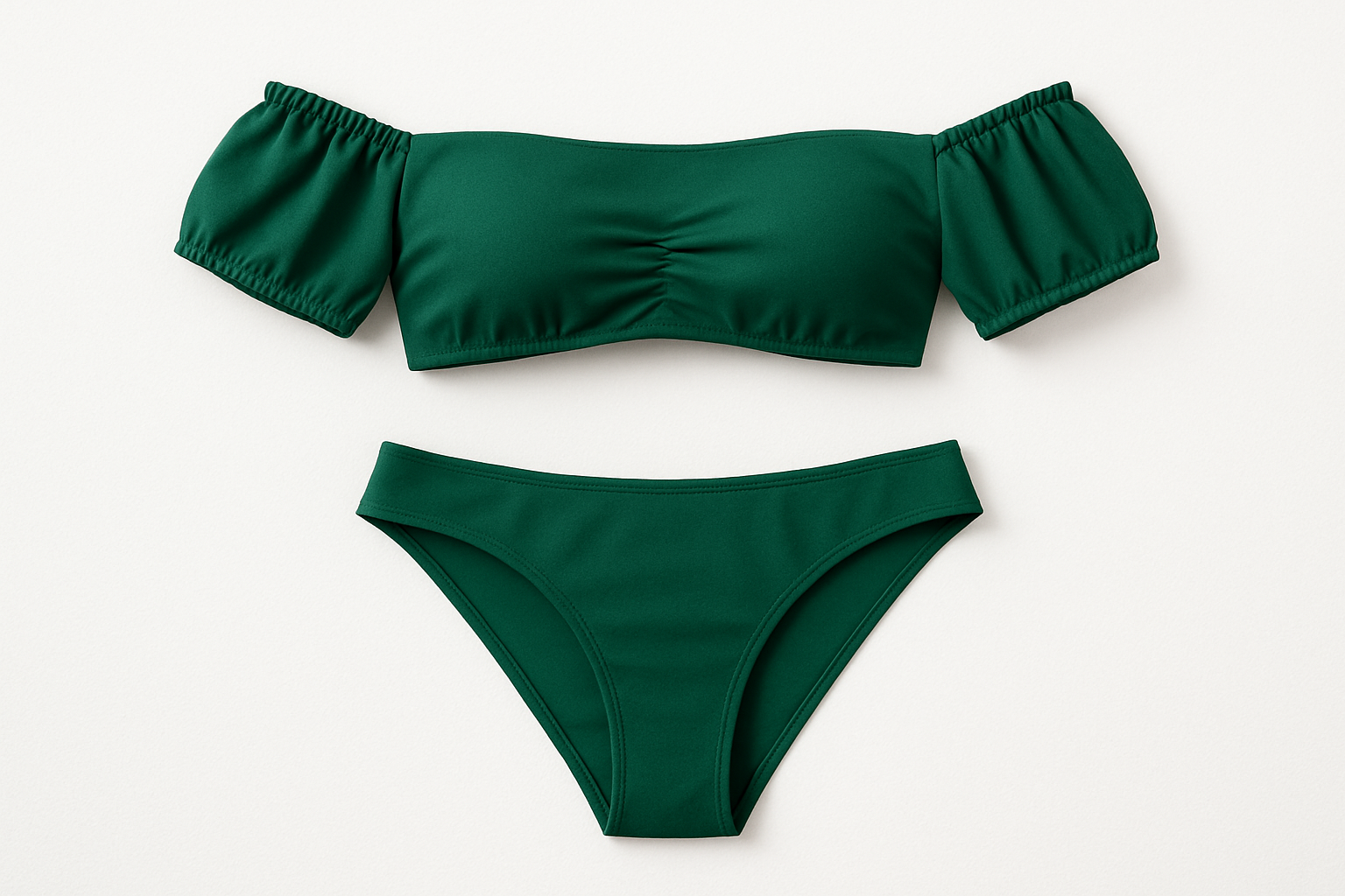 Emerald Green Off-Shoulder Bikini