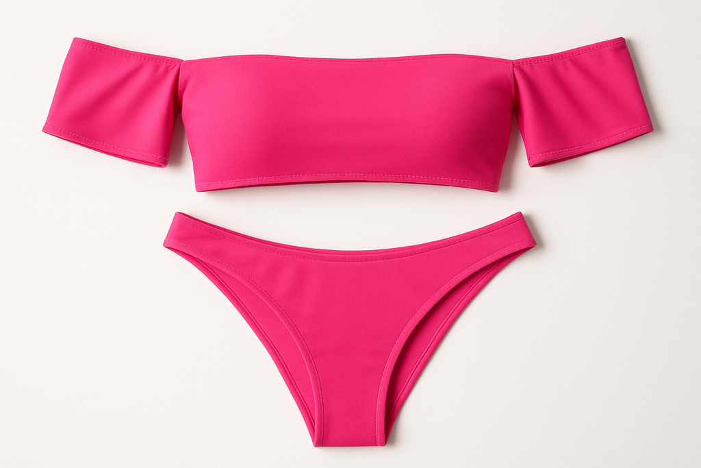 Hot Pink Off-Shoulder Bikini