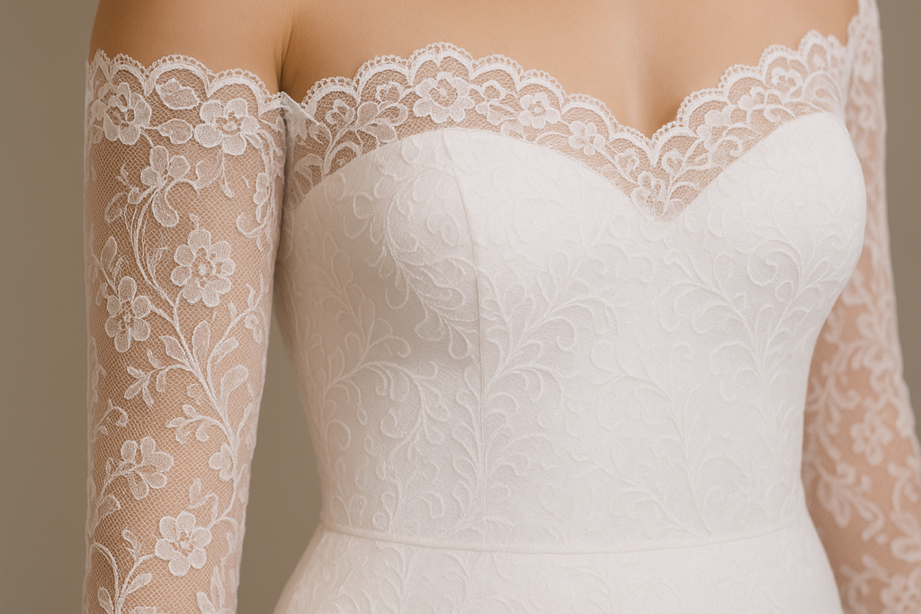 Lace sleeve detail - close-up craftsmanship