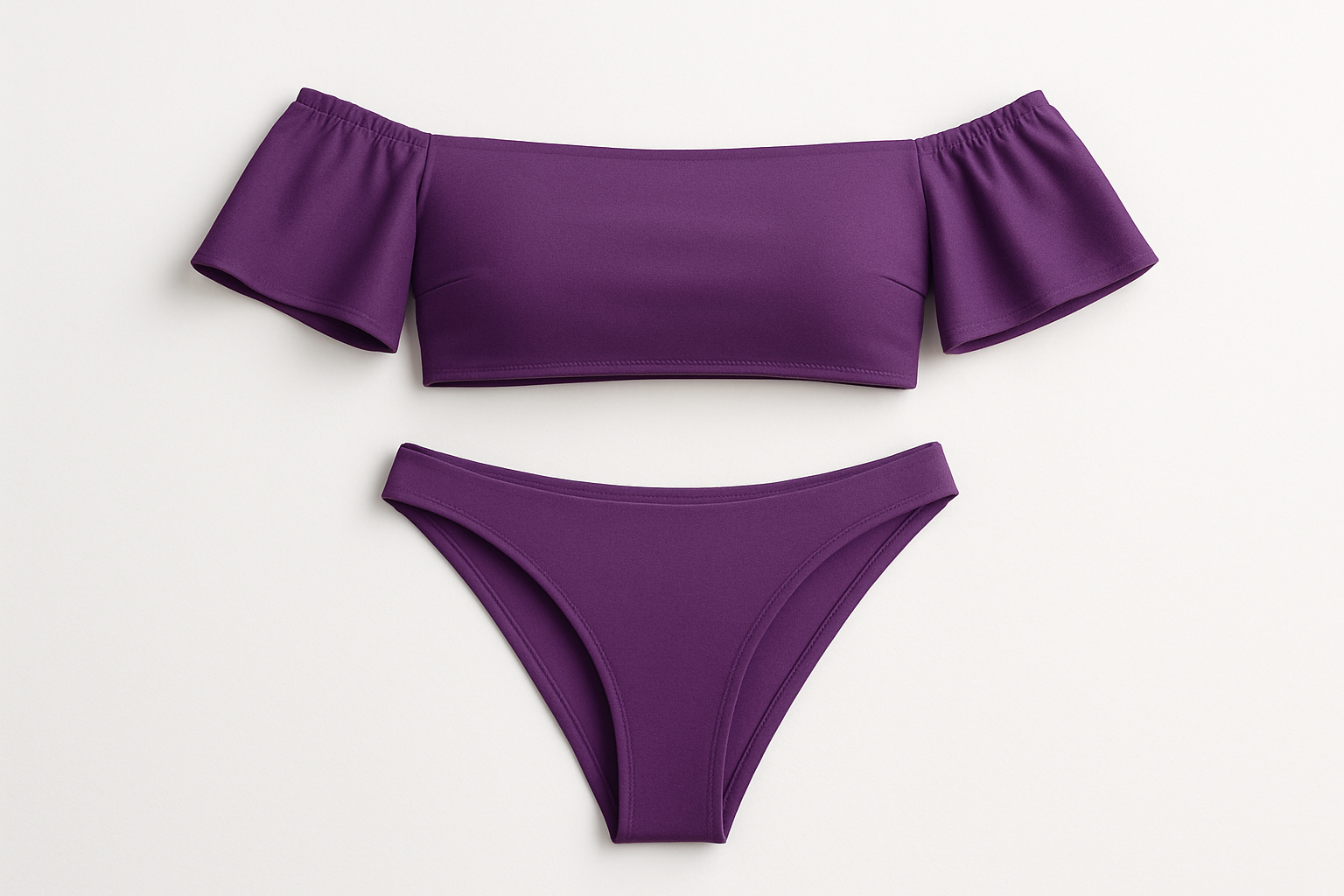 Purple Off-Shoulder Bikini
