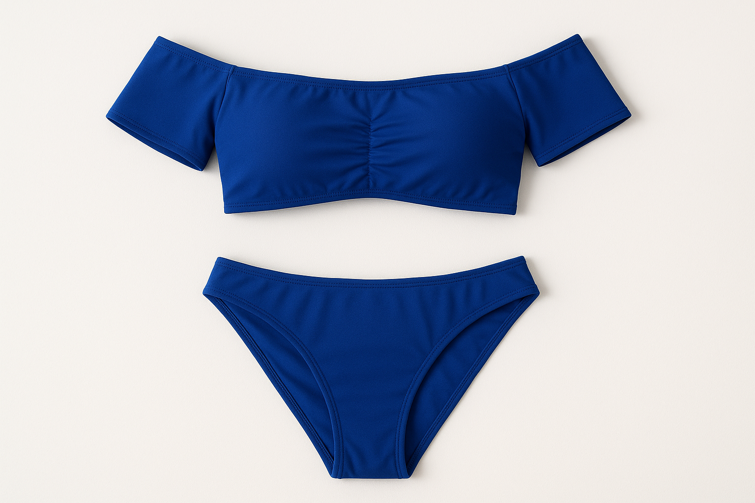 Royal Blue Off-Shoulder Bikini